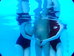 Japanese Girls in Red Swimsuit