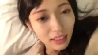 A young Japanese wife in her live chat