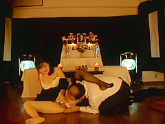 Funeral guest uses the widow for a quickie