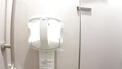 Japanese style toilet voyeur
