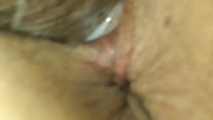 Japanese amateur technician Mai close up cum in pussy