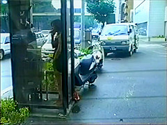 japanese girl stripping on the street