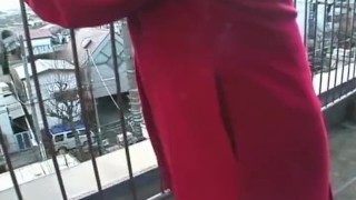 Lovely Japanese babe sucks a hard dick outdoors