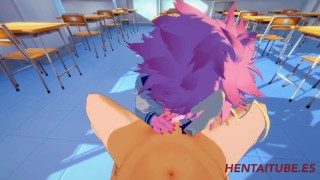 Boku No Hero – POV Mino Hand & Blowjob with cum in here mouth – Hentai 3D