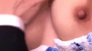 Japanese long haired woman getting creamed