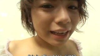 Subtitled uncensored classic Japanese AV blowjob and titjob