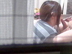 Asian babe in lingerie gets watched