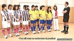 Asian students getting toy fucked during gym