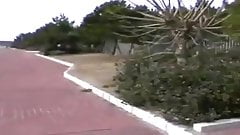 Asian woman in public