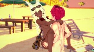 Black bitch got fucked on the beach Hentai Uncensored