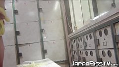 Cute Japanese ladies filmed pissing with voyeur cam