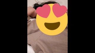 久々のセックスで興奮してびしょ濡れのパンツ越しにデカクリが浮き出る