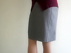 Hot upskirt white panties