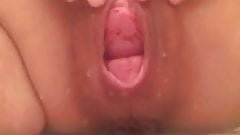 Japanese slut stretch her cunt and show cervix