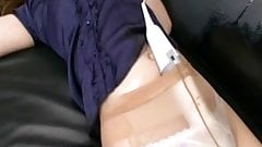 Japanese women hands free vibrator orgasm