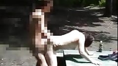 Outdoor married woman