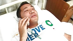 Saki Mutoh nurse has hairy slit fucked with cock and sex toy