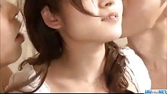 Sensual shower along sexy Japanese Moe Yoshikawa