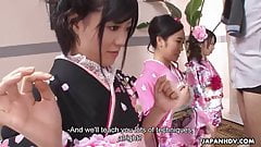 Teaching them Asian bitches how to suck some hard cock