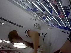 upskirt teen drugstore staff