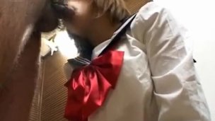 Ai Kazumi in school uniform sucks cock and gets banan – More at hotajp com
