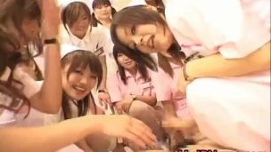 Asian nurses enjoy sex on top