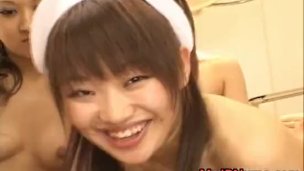 Asian nurses give massive blowjob