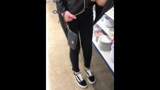 braless flashing perky tits in public