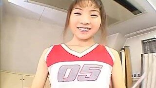 Cute Japanese teen afterschool on her knees sucking a hard dick