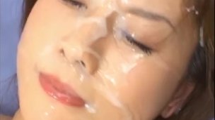 Hime Kamiya Asian teen in hot bukkake