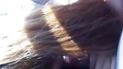 japanese amateur blowjob in a car