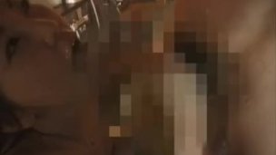 Japanese babe in hot gangbang action