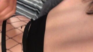 Naughty asian with big natural tits fucked raw