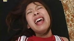 Naughty Japanese Cutie Gets Smothered With Cum