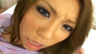 Sexy Japanese babe with hairy pussy uncensored