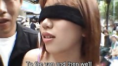 Subtitled extreme Japanese public exposure blindfold prank