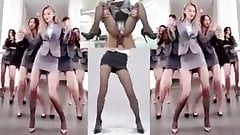 Asian Best Pantyhose Legs And Oil Shaking Pmv