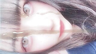 beautiful japanese girl cum tribute