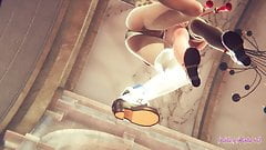 Genshin Impact Yuri Hentai – Ganyu & Barbara Lesbian sex