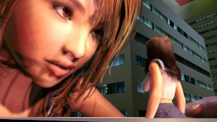 Giantess School Girl Grows Tall as a Building – Big Boob Teen Squishes Pal