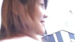 Horny Asian babe gets her face stuffed by dicks