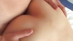 Jabbing her tight Asian pussy with his erect prick