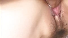 Japanese AV Model in white lingerie gets huge fuck of her