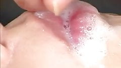 Japanese AV model turned into an edible table for horny guys