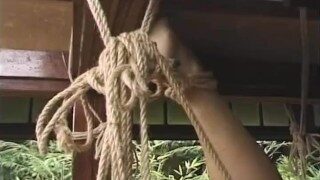 Japanese babe tied with her kimono Shibari