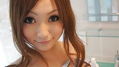 Japanese cock teaser, Rui Yazawa is peeing, uncensored