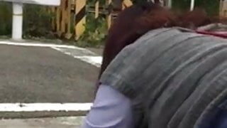 JAPANESE Exhibitionist RAILROAD CROSSING 1