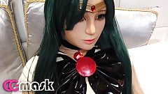 Sailormoon latex doll bondage cosplay