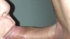 She sucks the cock deliciously