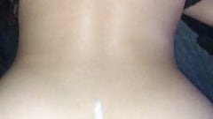 Small Japanese girl whimpers while taking BBC